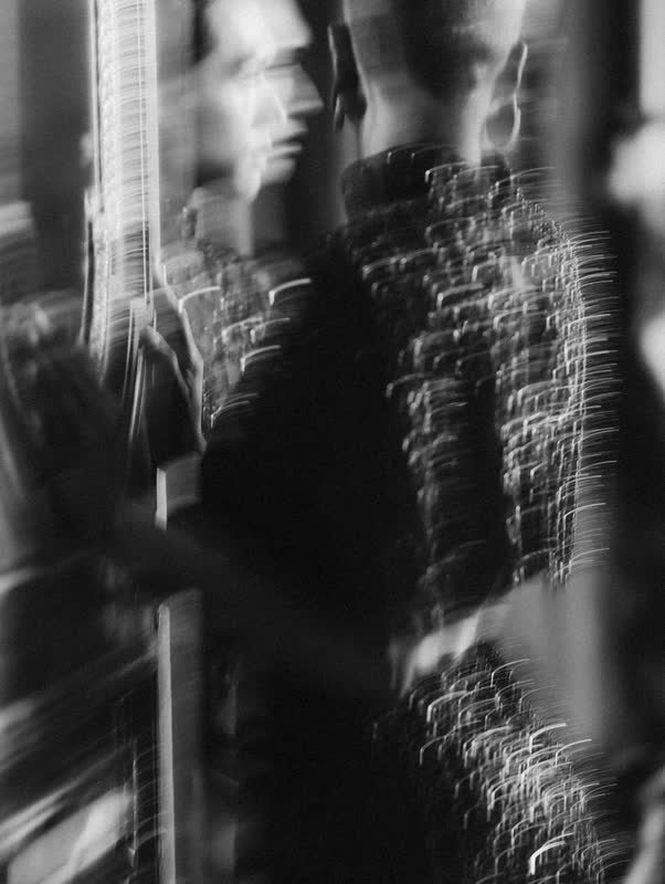 Long-exposure blur of movement backstage